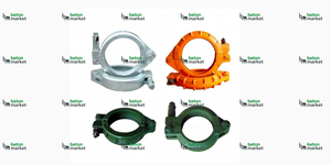 Abrazaderas de manguera de acero inoxidable con tornillo en T para bombas de hormigón... Abrazaderas/Clips - Product Image 3