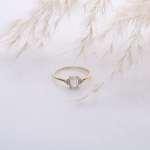 หิน CZ ทรงสี่เหลี่ยมผืนผ้าตัดเป็นเหลี่ยมต่างหูแบบคลัสเตอร์ทำด้วยมือสีเงิน925ขายส่ง - Product Image 4