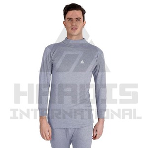 เสื้อยืดคอกลมแขนยาวเข้ารูปสำหรับผู้ชายเสื้อยืดผ้าฝ้ายสีตัดกันดีไซน์แฟชั่นใหม่ - Product Image 4