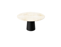 Table à manger en travertin avec pieds en fer pour meubles de salon