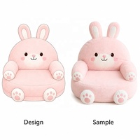 Canapé pour bébé au design personnalisé, mignon et confortable, en forme de dessin animé, avec coussin en peluche, jouet doux, lavable et sûr
