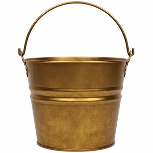 Seau en métal couleur bronze en gros avec poignée pour décoration de mariage, jardin, pot de fleurs et fournitures d'artisanat en vente - Product Image 6