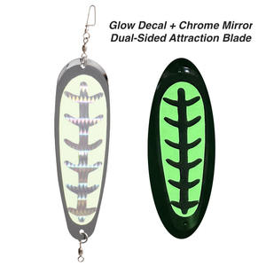 5.5 "เรืองแสง Trolling Dodger กะพริบตกปลา Dodger flashers Trolling flashers ล่อปลาแซลมอนสเก็ตบอร์ดเกียร์สลิงมีด - Product Image 3