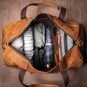 Sac de voyage en cuir véritable pour homme, bagage de luxe pour week-end, sac à main très vendu 2026 - Product Image 5