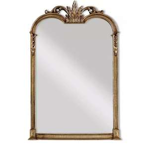 Elegant and Timeless Antique Brass <b>Mirror</b> Frame with Luxury Craftsmanship for <b>Vintage</b>-themed Living Room Decor - Product Image 6