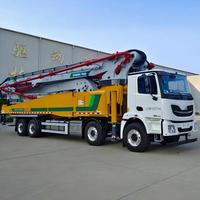Camion pompe à béton mobile HB40V de 225 kW avec moteur diesel, équipement de livraison hydraulique pour béton prêt à l'emploi, coulage continu
