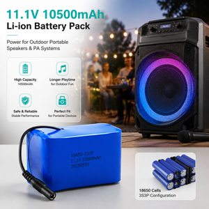 <span class=keywords><strong>Batterie</strong></span> Li-Ion 18650 11.1V 10500mAh Haute Capacité pour Système Audio Karaoké Haut-parleur PA Commande en Gros - Product Image 3