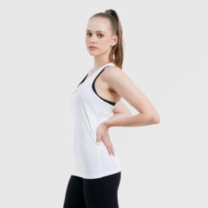 เสื้อกล้ามระบายอากาศสำหรับนักกีฬา สีขาว ผ้าถัก - Product Image 3