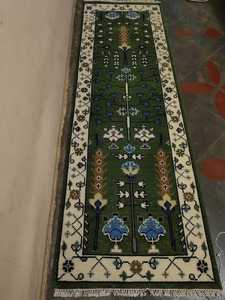 Antique Persan Vert Vintage Oushak Coton PET Friendly Foam Backing Low Pile Runner Tapis pour la maison Salon Tailles 3x8 3x10 - Product Image 2