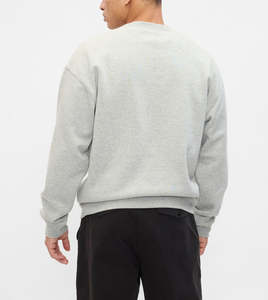 Sweat-shirt pour homme sur mesure 2025, vente en gros, tissu polaire, col rond, épaules tombantes, respirant, avec MOQ faible - Product Image 4