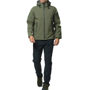 Extérieur Soft Shell Polaire Hommes Coupe-Vent Imperméable Respirant Chaud Intérieur Polaire Veste pour homme - Product Image 2