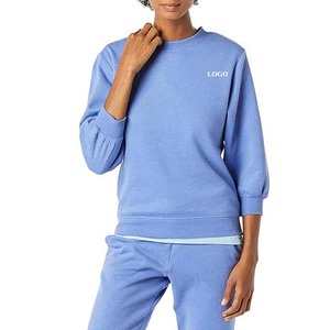 Sweat-shirt à broderie décontracté personnalisé pour femmes Pull-over en coton disponible en différents styles avec logo à l'avant - Product Image 6