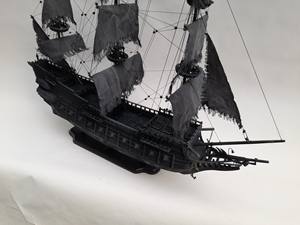 Barco alto modelo holandés volador de madera pintado a mano-decoración náutica para el hogar - Product Image 3