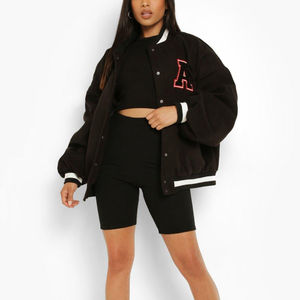 Veste Letterman 100% en laine respirante surdimensionnée à logo personnalisé avec logo brodé Channeli - Product Image 4