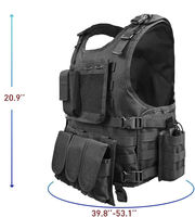 Pochette tactique micro RD noire pour chargeur 5.56, légère, élastique, respirante et protectrice, pour usage extérieur sur harnais de poitrine prêt à l'emploi