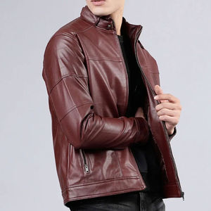 Chaqueta de Cuero Deportiva con Cuello Alto Estilo Urbano Personalizada 2024, Servicio OEM, Nuevo Precio al por Mayor, Chaqueta de Invierno para Hombre - Product Image 4