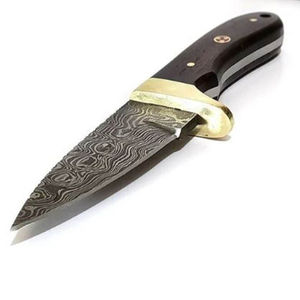 Couteau à désosser miniature en acier Damas fait main Burraq avec manche en bois et étui en cuir - Cadeau pour les maris et les pères - Product Image 6