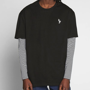 Chất Lượng Cao Tùy Chỉnh Hai Lớp Người Đàn Ông Của T-Shirts 100% Cotton Biểu Tượng Tùy Chỉnh <span class=keywords><strong>In</strong></span> Ấn Thư Thoáng Khí Nhanh Chóng Khô Ngắn Tay Áo - Product Image 2