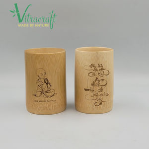 Ietnamese-Tazas de bambú hechas a mano con grabado del logotipo de ustom, productos de cofre para usuarios, H8-H12cm Ize 100% - Product Image 2