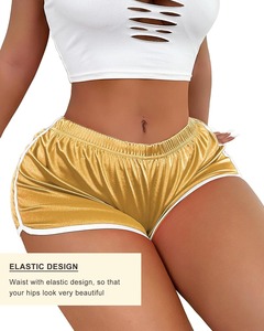 Shorts tendance pour femmes, coupe ajustée, taille haute, 100% coton, respirant, séchage rapide, avec logo personnalisé, ODM OEM, livraison rapide - Product Image 5