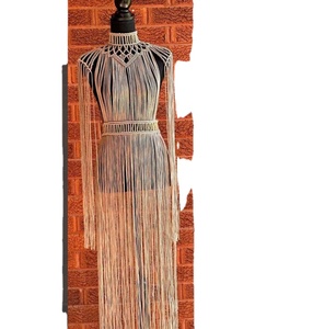 Robe, robe en macramé de villégiature, vêtements de festival, robe de plage, style boho, photographie de mariage - Product Image 1