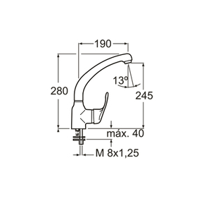 Miscelatore per lavabo semicurvo a leva singola (GSC 3702413) - Product Image 2
