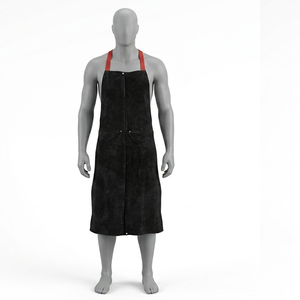 Durable 430 GSM Waxed Cotton Canvas Brown <b>Work</b> <b>Apron</b> Adjustable Cross Back Panel Custom Logo Print <b>Apron</b> for Bakers and Chefs - Product Image 6