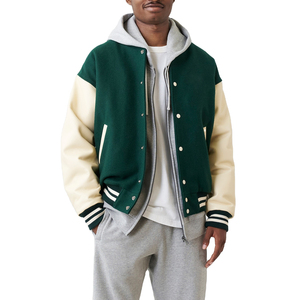 Chaquetas universitarias con logotipo personalizado para hombre de talla grande 2026, chaqueta universitaria Letterman en blanco con soporte frontal al por mayor, ropa para hombre - Product Image 1