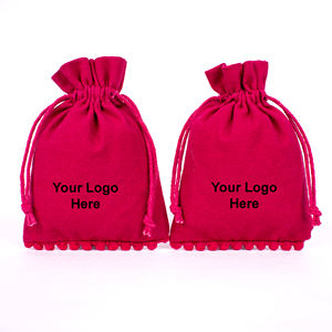 Bolsa de Regalo de Boda Hecha a Mano con Cordón Indio, Bolsa Organizadora de Joyería de Algodón Rosa con Logotipo Personalizado de Alta Calidad al por Mayor - Product Image 5