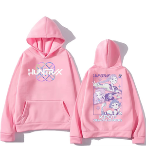 Sudadera con Capucha Personalizada con Estampado de Dibujos Animados, Estilo Y2K, Holgada, para Hombre y Mujer, Ropa Urbana Versátil de Kpop, Colección Demon Hunters Merch - Product Image 3