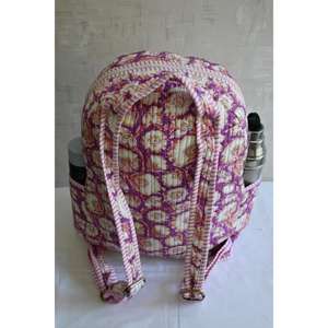 Mini sac à dos en coton matelassé bohème, léger, fait à la main, imprimé à la main en Inde, motif floral, fermeture éclair, unisexe, pour l'école, les voyages, l'usage quotidien - Product Image 5