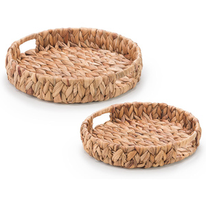 Natural woven <b>trays</b> <b>bath</b> room bedroom storage organizer excellent quality water hyacinth <b>trays</b> - Product Image 4