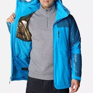 Nueva Chaqueta de Esquí para Hombre al por Mayor, Diseño de Parches, Impermeable, Ecológica, Resistente, Personalización OEM, Color Sólido - Product Image 3