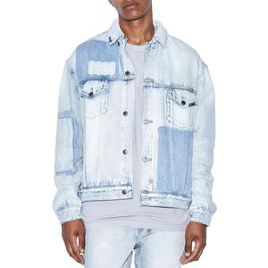 Vêtements d'extérieur décontractés Vestes en denim pour hommes Streetwear personnalisé OEM pour hommes Veste en jean vierge uni pour hommes - Product Image 1