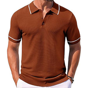 Polo informal de secado rápido para hombre, Camiseta ajustada de manga corta, ropa deportiva de punto, venta al por mayor a granel, OEM del fabricante - Product Image 4