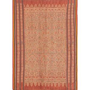 พรมขนสัตว์ขนาดใหญ่ Nayaab Classic ลายเรขาคณิตสีแดงส้ม ทอมือ ขนาด 9x12 ฟุต สำหรับทางเข้าบ้าน-Paem-949 - Product Image 1