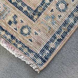 Tapis de 3,1 x 12,3 pieds, tapis turc, tapis persan bleu - Product Image 4