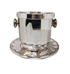 Seau à Champagne en Acier Inoxydable Seau à Vin Bar et Accessoires pour le Vin Seau à Champagne en Acier Inoxydable Refroidisseur de Bière Cuve à Boissons - Product Image 4