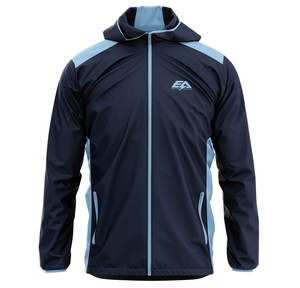 Chaqueta de lluvia de poliéster 100% de alta calidad para hombre, ropa deportiva de invierno lavable, chaqueta acolchada resistente al agua con capucha de manga larga - Product Image 1