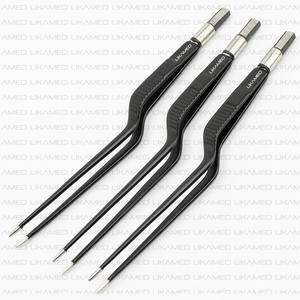 Pinzas Bipolares de Bayoneta LIKAMED Antiadherentes, Estándar Europeo, Longitud 20 cm, Punta de 2 mm, 3 mm, 4 mm, Recubrimiento de Color Negro - Product Image 1