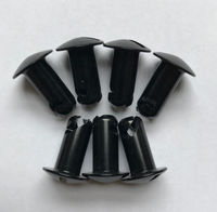 Boutons Dzus en alliage noir de 5/16 x 0,500 pouces, à quart de tour, pour pièces de voiture de course
