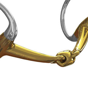 Mèche à bout d'œuf articulée en cuivre, mèche à cheval en acier inoxydable, amure équestre, équipement d'entraînement et d'équitation - Product Image 3