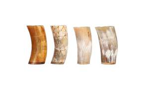 Vaso de cuerno vikingo de 6 \ "de inspiración Medieval auténtica, juego de vino de cerveza, recipiente ceremonial pulido, artesanías naturales, animales - Product Image 6