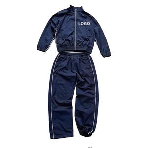 Fabricants en gros Survêtement en nylon surdimensionné Ensemble 2 pièces Veste coupe-vent Ensemble survêtement en polyester coupe-vent - Product Image 1