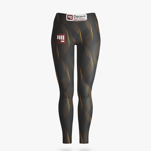Pantalon de yoga givré Gym Leggings en tissu tricoté respirant avec logo - Product Image 1