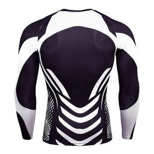 Mangas largas para hombre con ropa de compresión de secado rápido Sublimación Gimnasio Estilo deportivo Material de tela Rash Guard - Product Image 4