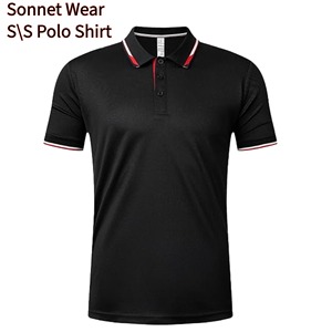 Personalizable de los hombres de moda casual de manga corta para Polos patrón sólido - Product Image 1