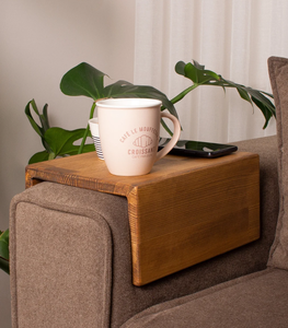 Vendita all'ingrosso di legno di pino artigianale bracciolo tavolo semplice e funzionale in legno divano vassoio - Product Image 4