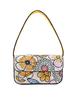 Indian Women's Designer Boho Handmade Beaded Pearl Magnetic Closure Clutch Wedding Party Gift <b>Bag</b> Classic Fashion - Product Image 1