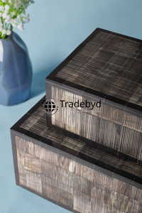 Accesorio decorativo para el hogar con incrustaciones de hueso y diseño de incrustaciones de fregona ideal para almacenamiento de joyas y estilo elegante para el hogar Tradebyd - Product Image 2